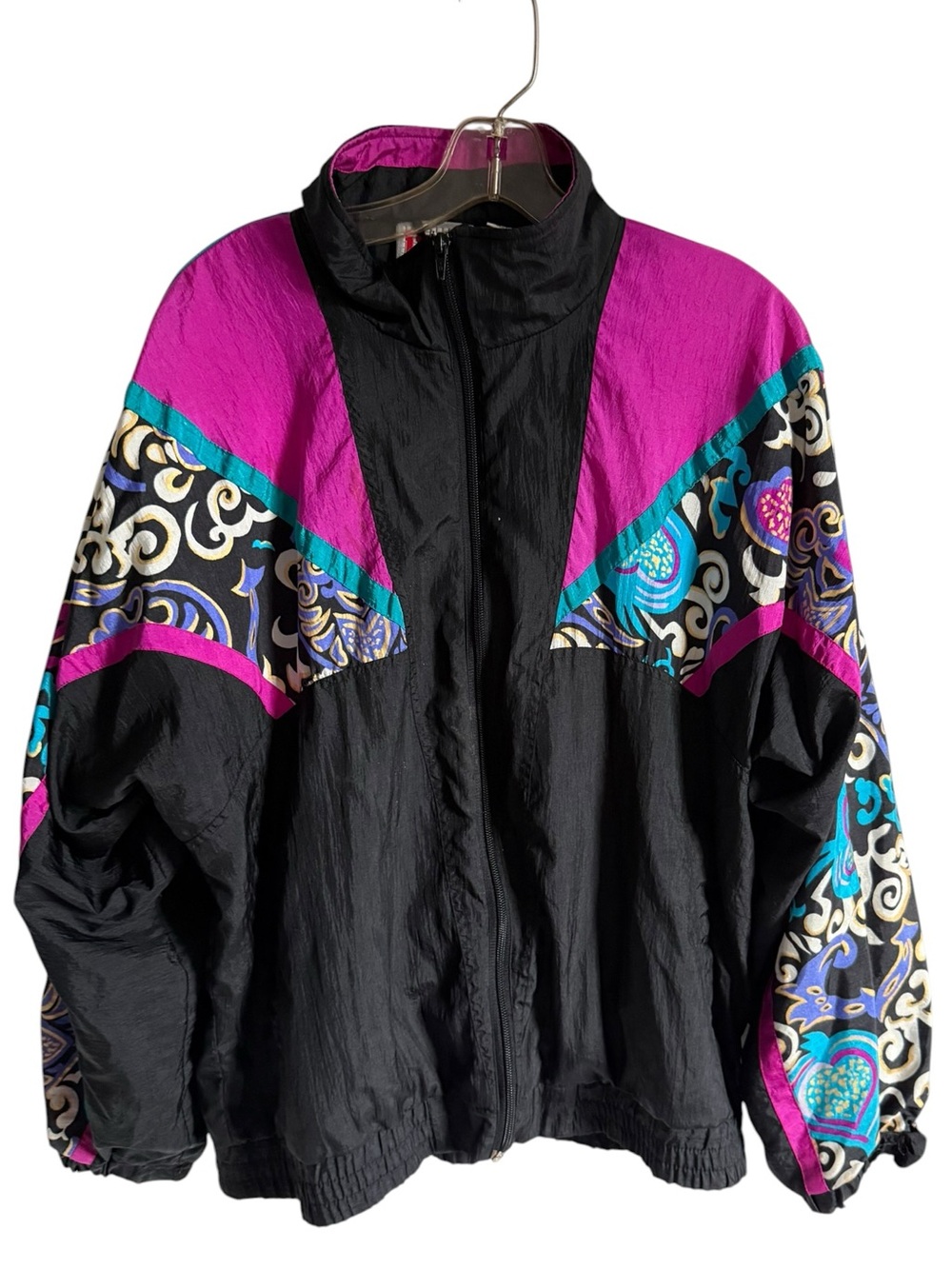 Vintage 80s 90s Wilson Colorblock Windbreaker + Purple Track Pants, Size Medium